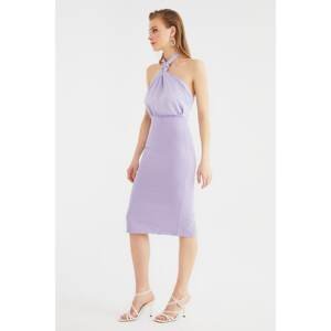 Trendyol Lilac Gathered Detailed Dress