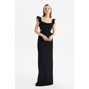 Trendyol Black Neck Detailed Evening Dress & Graduation Gown