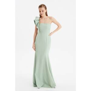 Trendyol Mint Volan Detailed Evening Dress & Graduation Gown