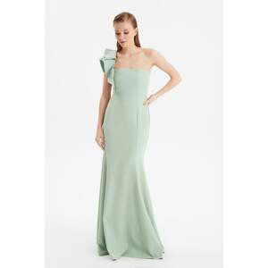 Trendyol Mint Volan Detailed Evening Dress & Graduation Gown