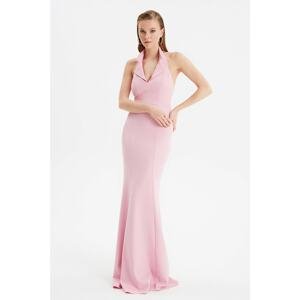 Trendyol Lilac Neck Detailed Evening Dress & Graduation Gown