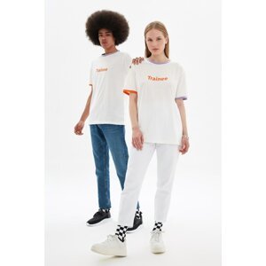 Trendyol White Unisex Regular Fit T-Shirt
