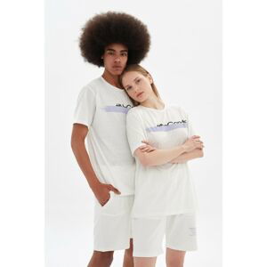 Trendyol White Unisex Regular Fit T-Shirt