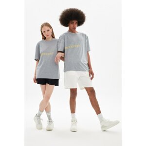 Trendyol Gray Unisex Oversize T-Shirt