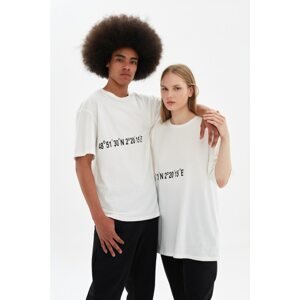 Trendyol White Unisex Oversize T-Shirt