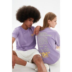 Trendyol Lilac Unisex Regular Fit 100% Cotton T-Shirt