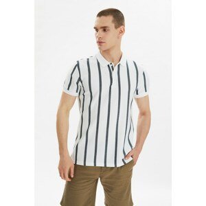 Trendyol White Men's Regular Fit Short Sleeve Piqué Polo Neck T-shirt