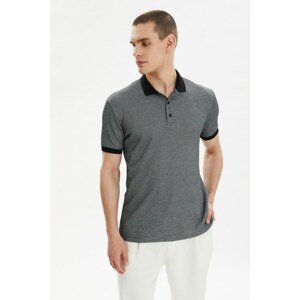 Trendyol Gray Men's Regular Fit Short Sleeve Polo Neck T-shirt