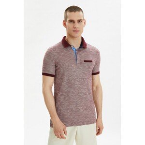 Trendyol Burgundy Men's Slim Fit Short Sleeve Polo Neck T-shirt