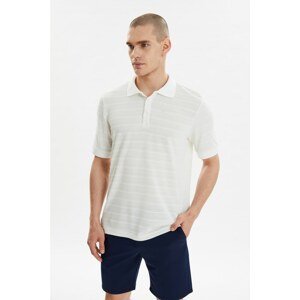 Trendyol White Men's Slim Fit Short Sleeve Polo Neck T-shirt