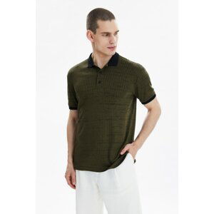 Trendyol Khaki Men's Regular Fit Short Sleeve Polo Neck T-shirt