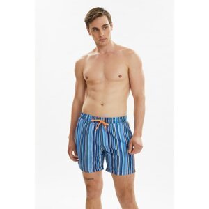Trendyol Multicolor Men's Striped Zipper Pocket Swim Shorts
