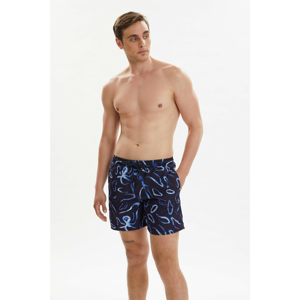 Trendyol Navy Blue Men's Printed Swimwear