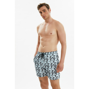 Trendyol Swim Shorts - Blue - Slogan