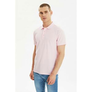 Trendyol Pink Men's Regular Fit Short Sleeve Polo Neck T-shirt