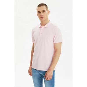 Trendyol Pink Men's Regular Fit Short Sleeve Polo Neck T-shirt