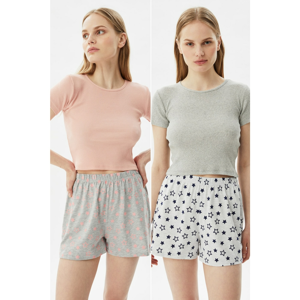 Trendyol Gray 2-Piece Knitted Shorts & Bermuda