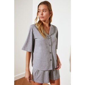 Trendyol Gray Knitted Pajamas Set