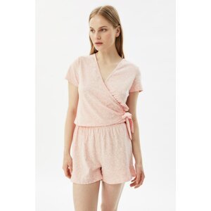 Trendyol Powder Double Breasted Knitted Pajamas Set