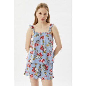 Trendyol Floral Pattern Woven Pajamas Set