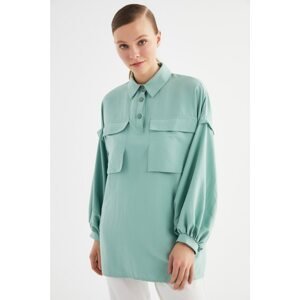 Trendyol Mint Shirt Collar Tunic