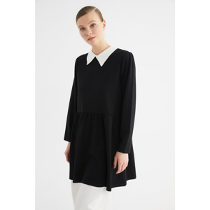 Trendyol Black Collar Detailed Knitted Tunic Eblise