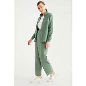 Trendyol Green Ruffle Detailed Trousers