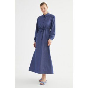 Trendyol Indigo Shirt Collar Dress