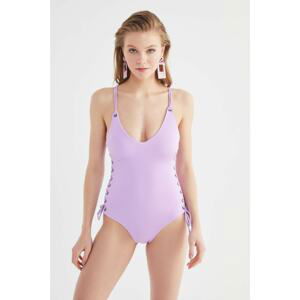 Trendyol Lilac Bird Eye Detailed Swimsuit