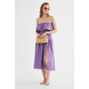 Trendyol Lilac Slit Detailed Woven Bottom-Top Team