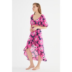 Trendyol Fuchsia Flower Patterned Bottom-Top Set