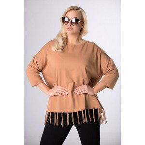 Oversized blouse with fringes