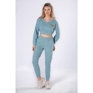 cotton tracksuit with a crop top sweatshirt