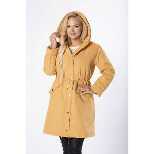 raincoat with hood and drawstring at the waist
