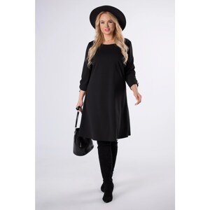 A-line dress with ruffles at the sleeves