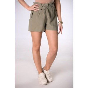 shorts with a paper bag waist