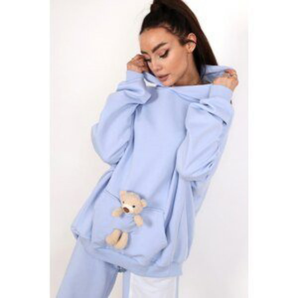 oversize hoodie with a teddy bear