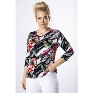 patterned blouse with a straight cut
