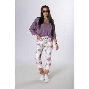 patterned trousers with a crease effect