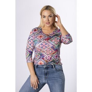 knitted blouse with 3/4 sleeves