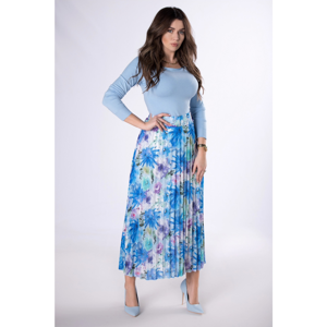 pleated maxi skirt