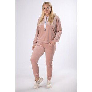 velor tracksuit with embroidered applique