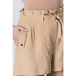 shorts with a paper bag waist