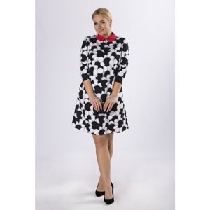 patterned dress with a collar