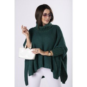 turtleneck knitted poncho