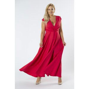 elegant maxi dress with an envelope neckline