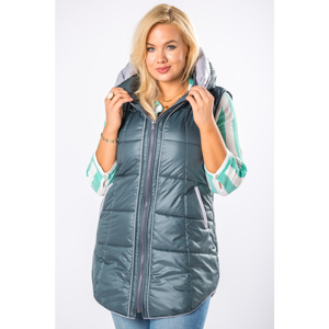 quilted vest with a hood