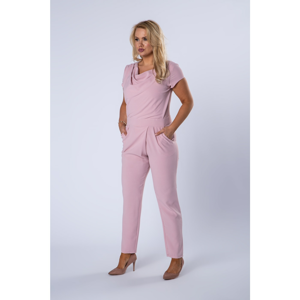 smooth jumpsuit with long legs and a loose neckline