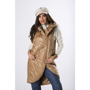 quilted vest with a hood