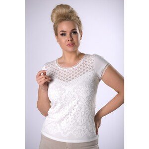 lace blouse with short sleeves